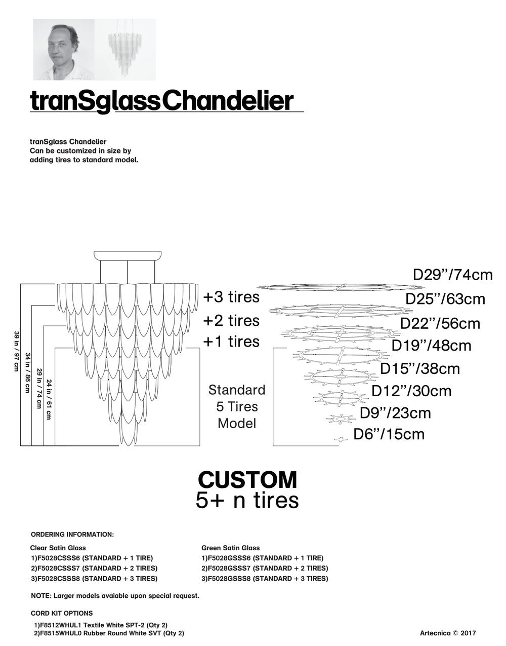 Transglass Chandelier Wholesale